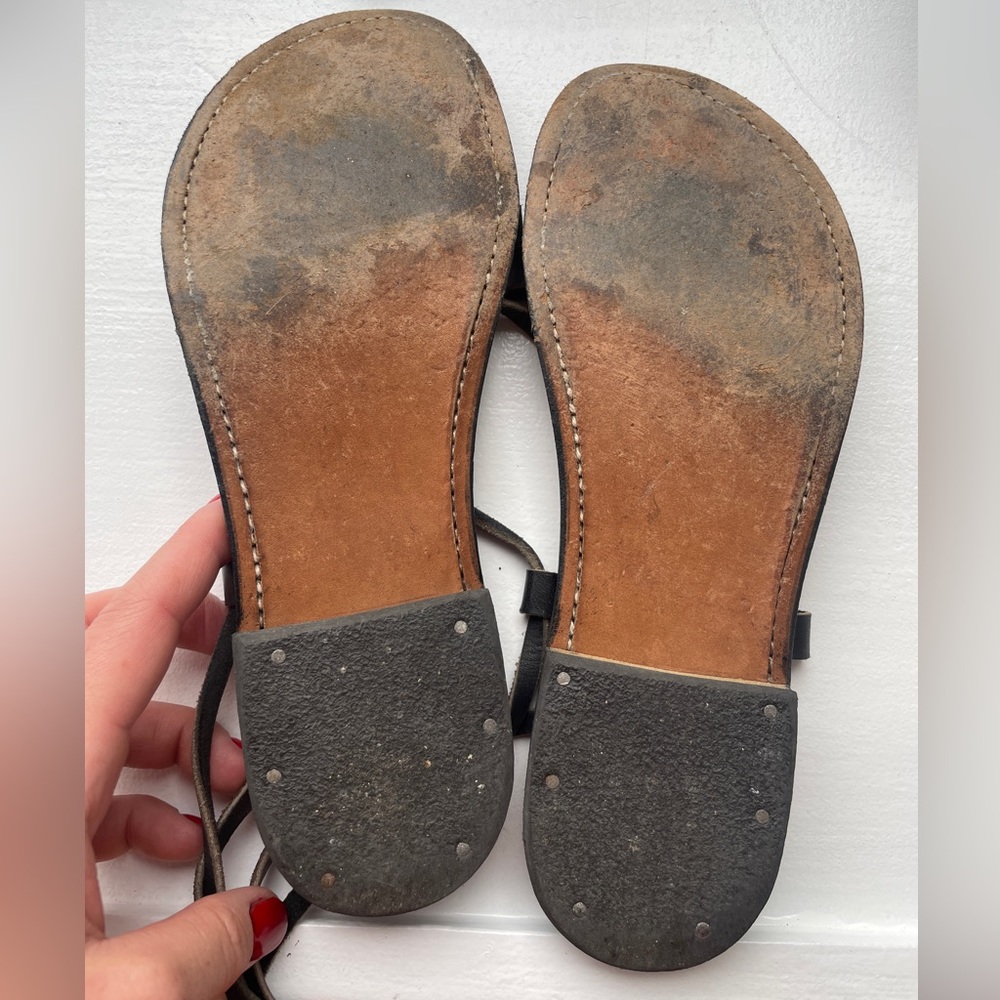 Bikini Double Tanned Leather Sandals - Picture 3 of 3